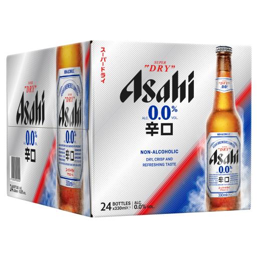 Asahi Super Dry 0.0 330ml Bottles 24/CTN