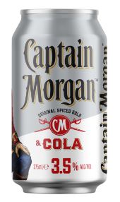 CAPTAIN MORGAN & COLA MID 3.5% CTN 375ML/24