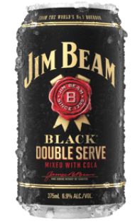 JIM BEAM BLACK DOUBLE SERVE 375ML/24