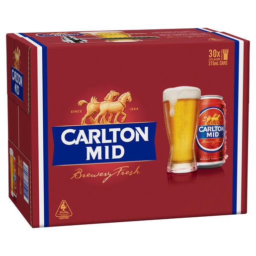 Carlton Mid Cans Block 375ml x 30