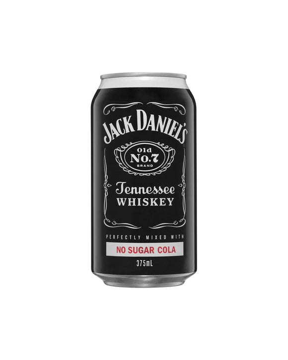 Jack Daniel Zero Sugar Cola 4.8% Cans 375ml/24