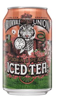 BROOKVALE UNION PEACH ICE TEA CANS/24