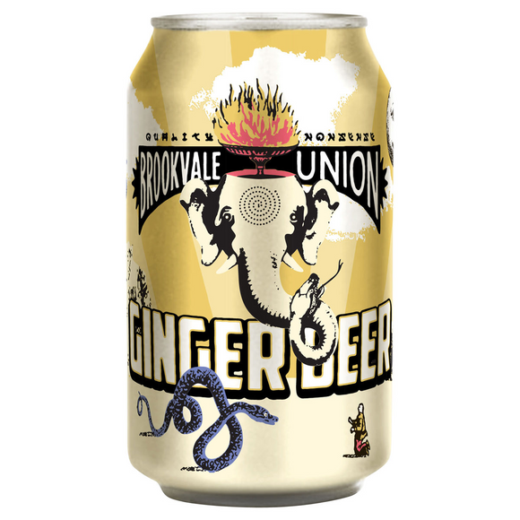 Brookvale Union Ginger Beer 4% 330ml Cans 24/CTN