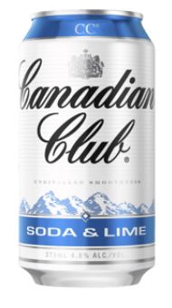 CANADIAN CLUB SODA & LIME 375ML CTN/24