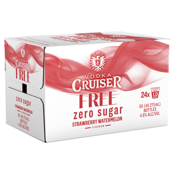 Cruiser Sugar Free Strawberry Watermelon 4.6% 275mL Ctn
