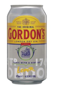 GORDONS 30PK GIN & TONIC CANS 375ML