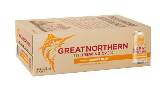 GREAT NORTHERN GINGER BEER CANS 375ML/24