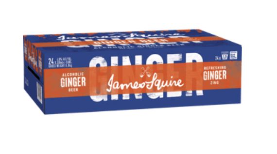JAMES SQUIRE GINGER BEER CAN 330ML CTN/24