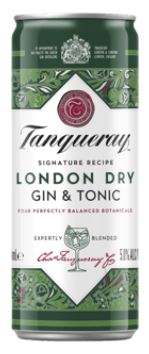 TANQUERAY & TONIC CANS 250ML/24