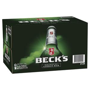 Beck's Bottles 4% 330ml x 24