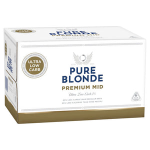 Pure Blonde Premium Mid Stubbies 355ml x 24