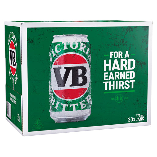 Victoria Bitter Cans Block 375ml x 30