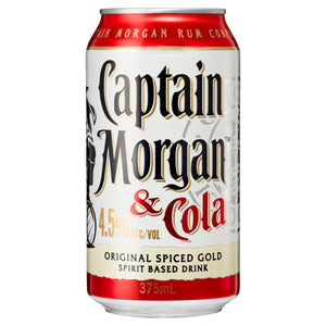 Captain Morgan Spiced Rum & Cola 4.5% Can 375ml/24