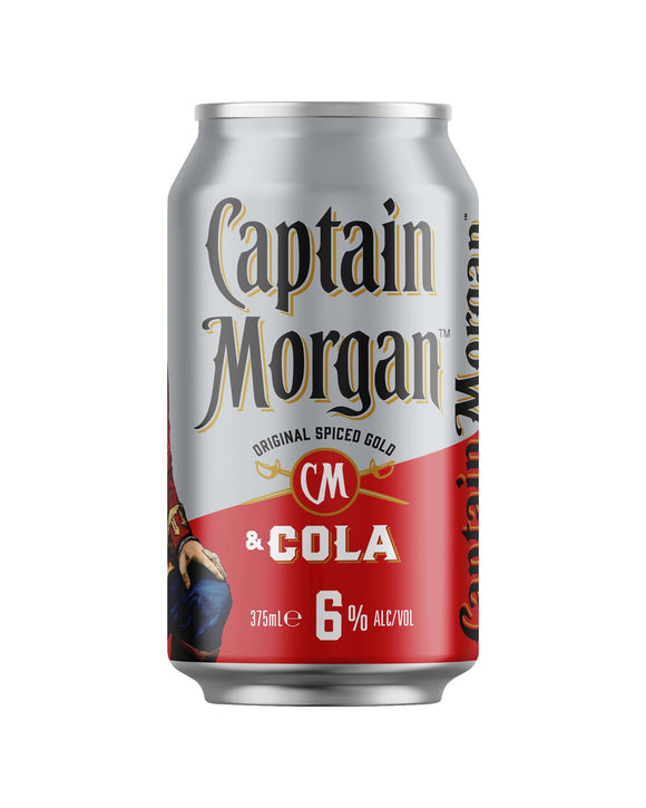 Captain Morgan Spiced Rum & Cola 6% Can 330ml/24