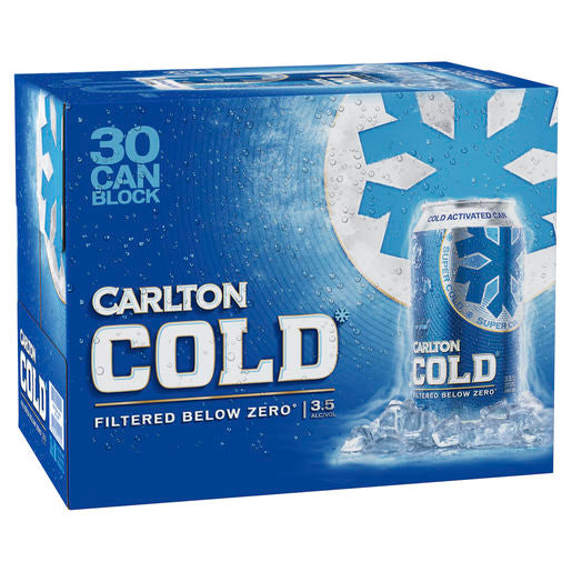 Carlton Cold Cans Block 375ml x 30