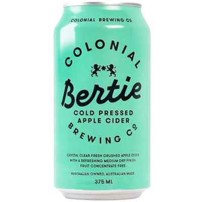 Colonial 'Bertie' Apple Cider Cans 375ml x 24