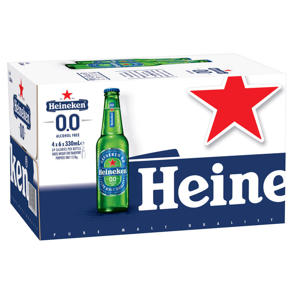 Heineken Zero Bottles 330ml x 24
