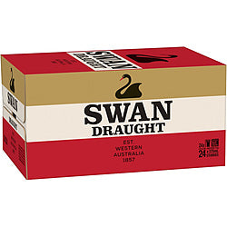 Swan Draught Stubbies 375ml x 24