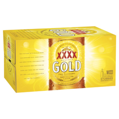 XXXX Gold Stubbies 375ml x 24